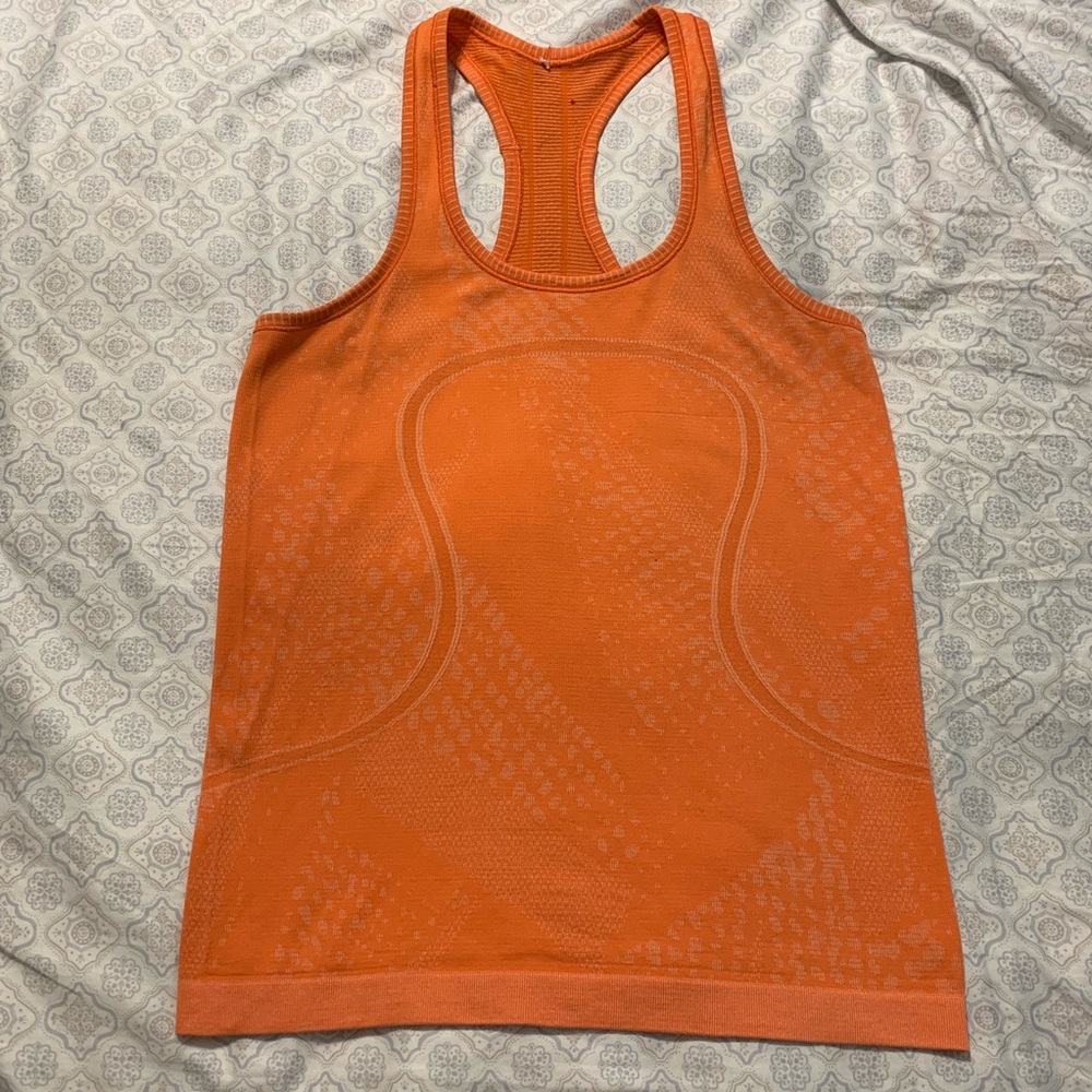 Lululemon Swiftly Tank Top Orange Size 8